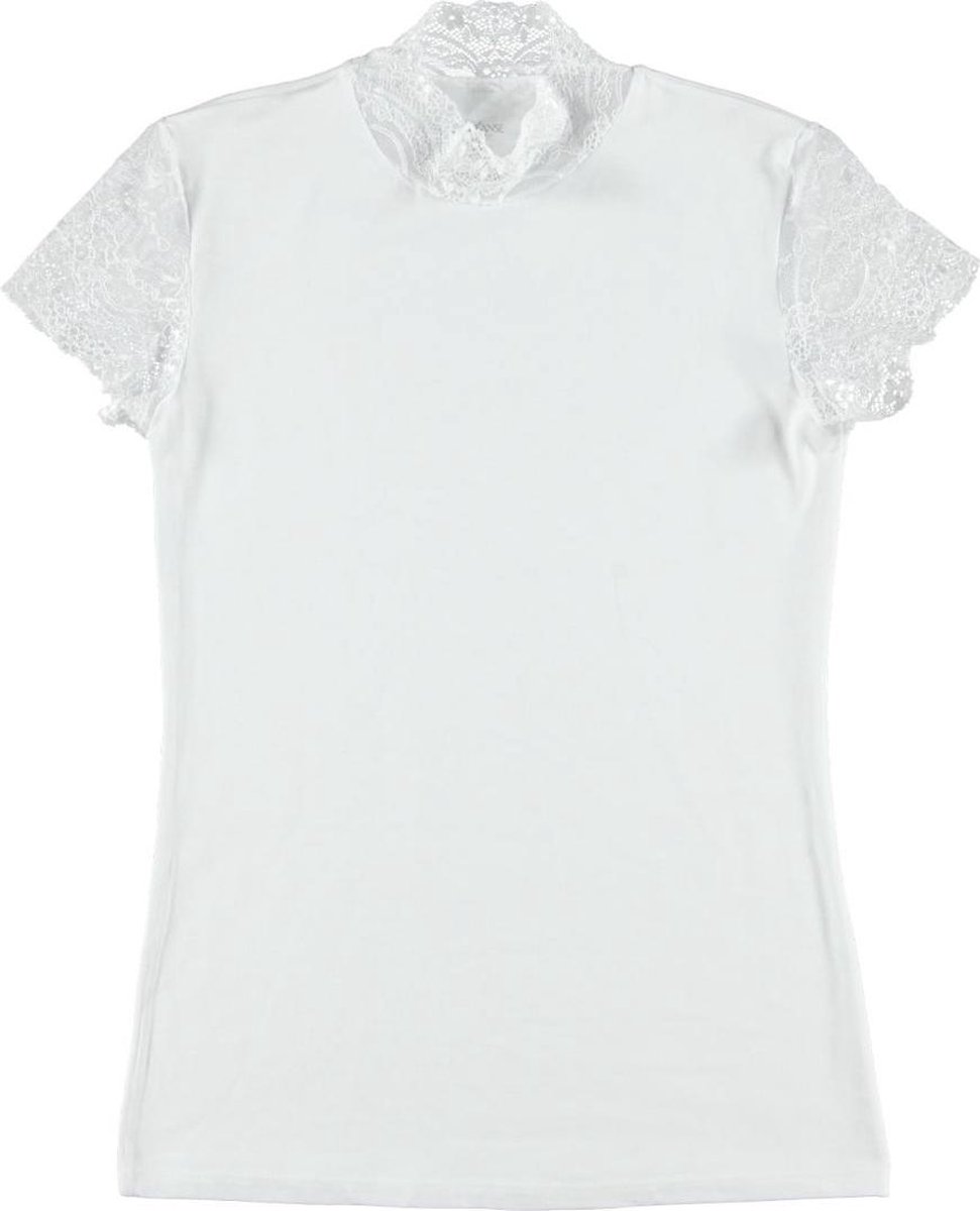 Shirt Met Kanten Mouwtjes - Wit