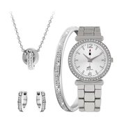 Little Miss Fabulous - Stalen kinderset met wit kristal