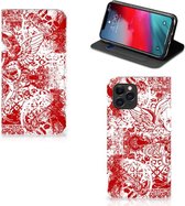 iPhone 11 Pro Mobiel BookCase Angel Skull Red