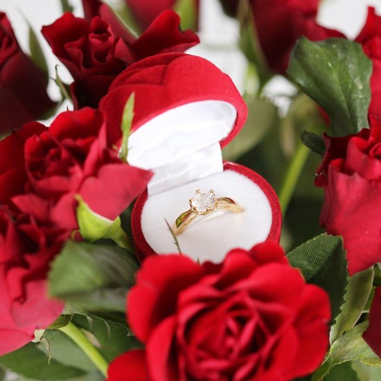 - Eve - Goldplated ring solitair zirkonia