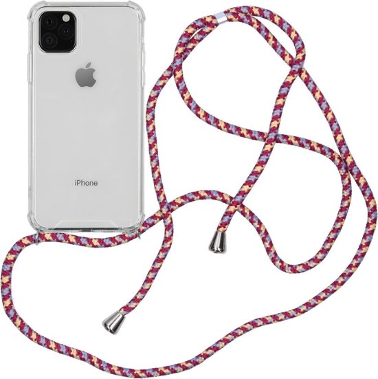 Verbieden Tactiel gevoel veld iMoshion Backcover met koord iPhone 11 Pro Max hoesje - Paars | bol.com