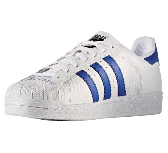 adidas Superstar Sneakers - Maat 36 2/3 - Unisex - wit/blauw | bol.com