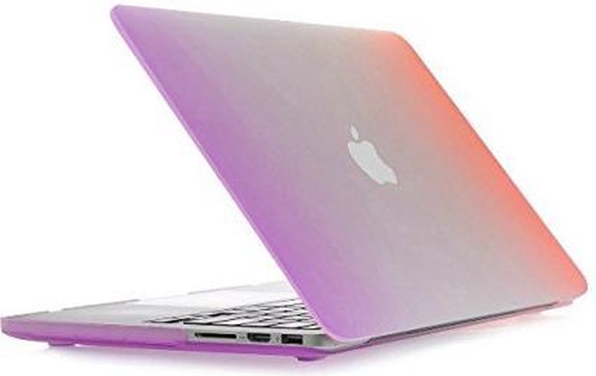 Macbook Case voor Macbook Pro met Retina 13 inch 2014 / 2015 - Laptop Cover - Regenboog Paars Oranje