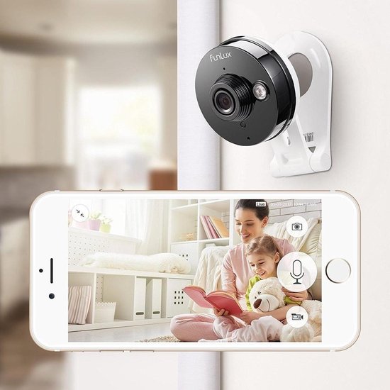 IP Camera Funlux mini 720P HD incl. 2richting audio en app.