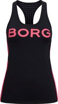 Bjorn Borg LA stripe dames sporttop - performance - zwart / roze - maat S