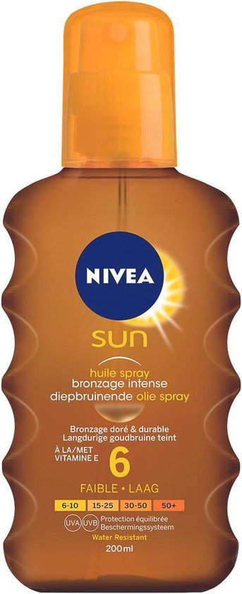 NIVEA SUN Deep Tan Olie SPF 6 - 200 ml | bol.com