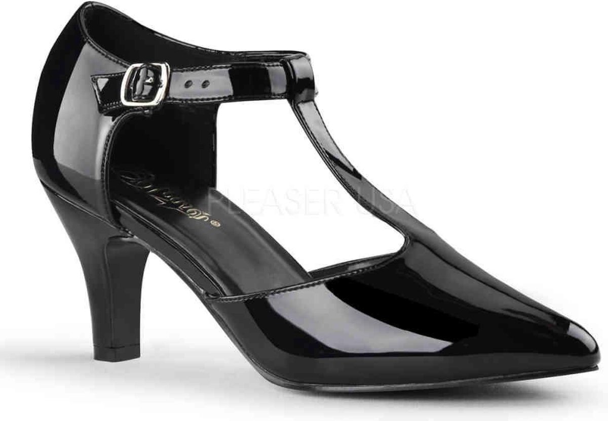 Pleaser Pink Label - DIVINE415 Pumps - Paaldans schoenen - 42 Shoes - Zwart