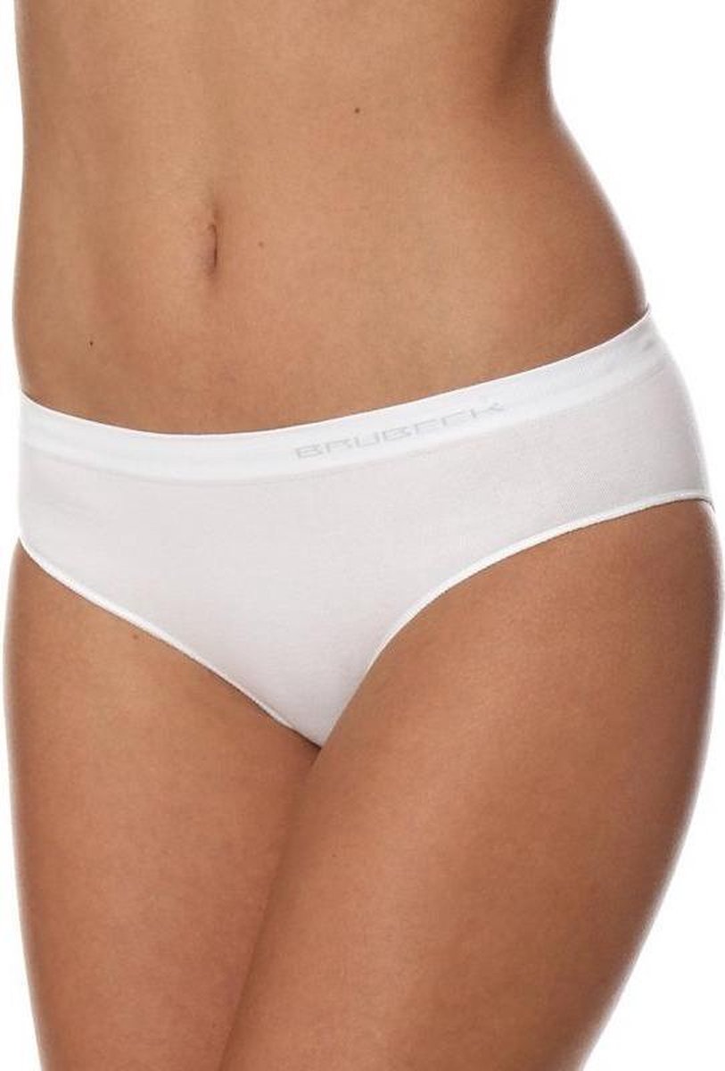 Brubeck Dames Ondergoed Hipster - Naadloos Elastisch katoen - Wit - L