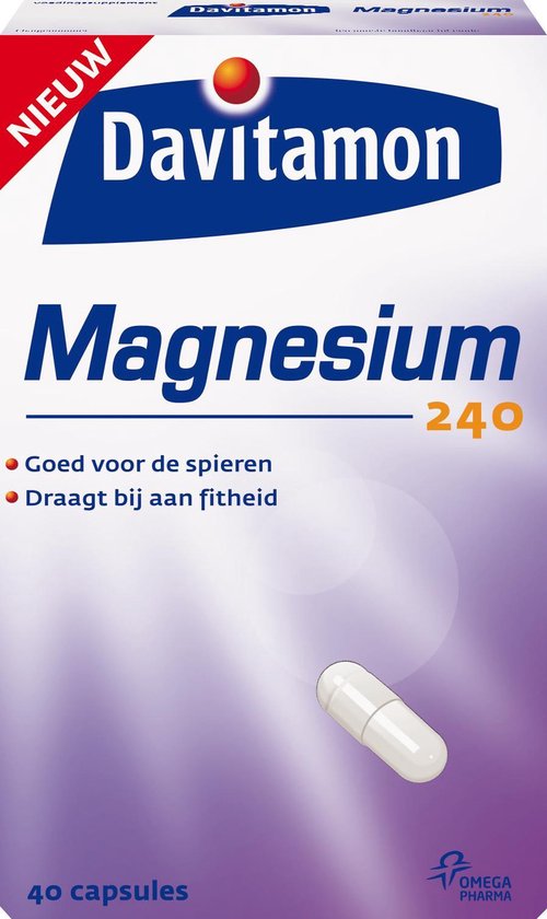 rib Susteen Machtigen Davitamon Magnesium capsules 240 mg - Voedingssuplement 40 stuks | bol.com
