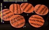 Hamburger, grillé, 6 pièces - Ø 100 mm - mannequin de viande