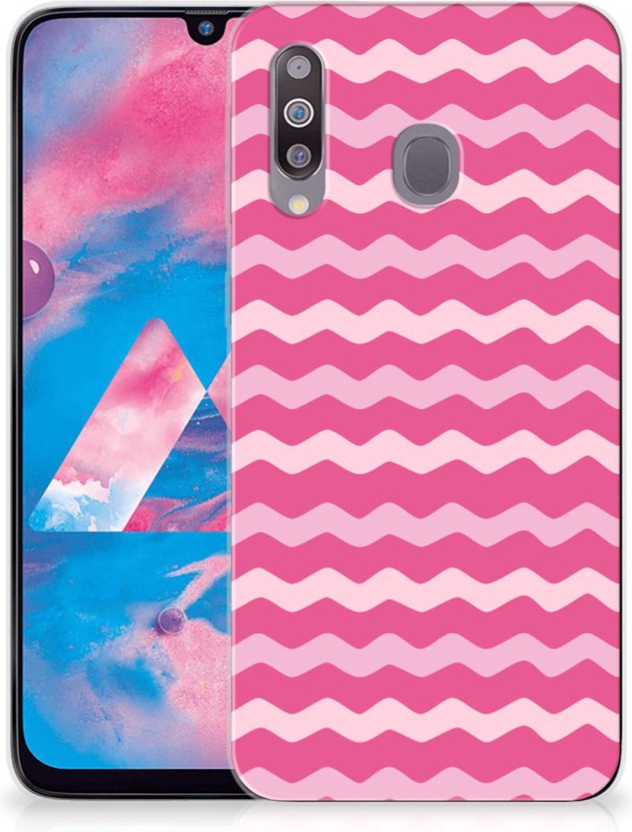 Samsung Galaxy M30 TPU bumper Waves Pink