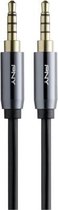 PNY C-AM-AM-C01-03 audio kabel 1 m 3.5mm Zwart, Grijs