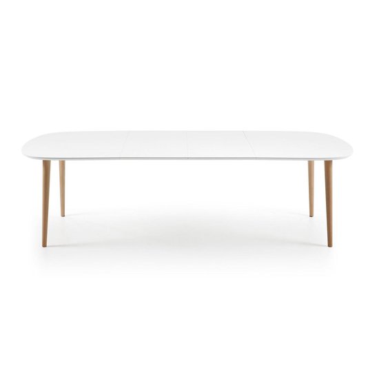 Verrassend bol.com | Oqui Ovale uitschuifbare tafel 160-260 cm naturel en wit LQ-37
