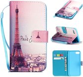 iCarer Eiffel tower print wallet case hoesje iPhone 7