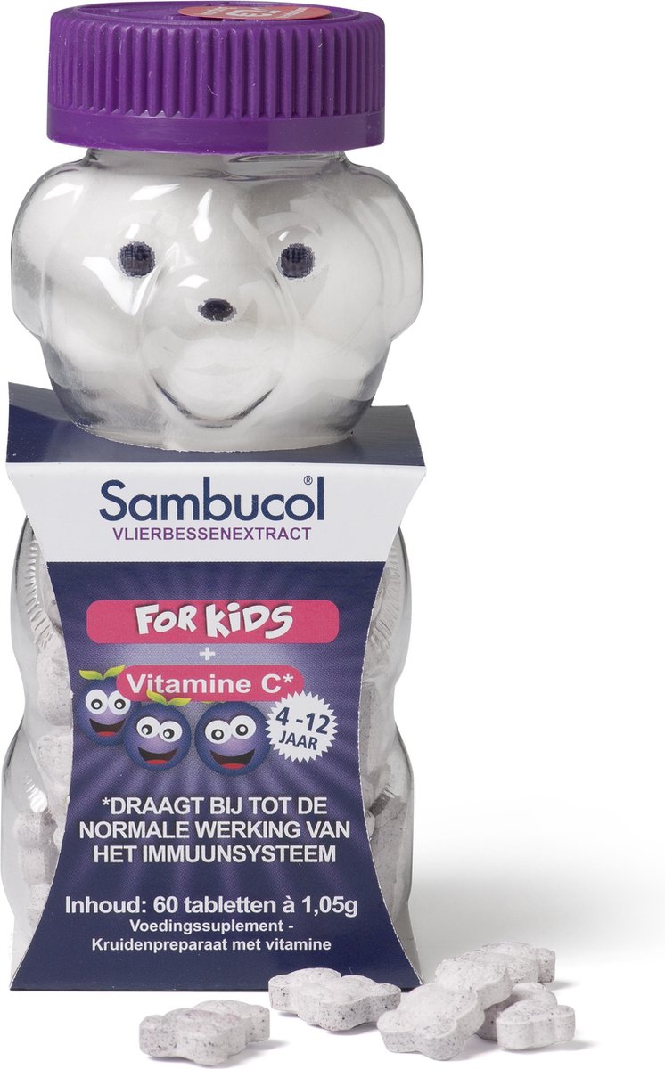 Goedkoopste Sambucol Kauwtabletten Kids - 60 kauwtabletten - Voedingssupplement