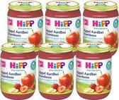HiPP BIO fruithapje vanaf 6 maanden - Appel Aardbei Framboos - 6 stuks 190gr