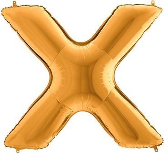 Folieballon letter X goud (100cm)