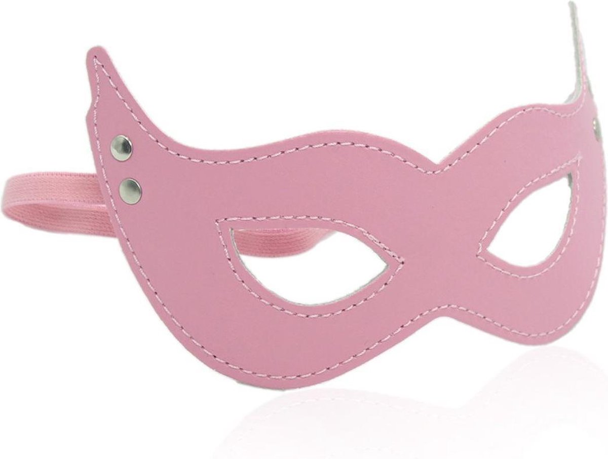 Goedkoopste Banoch - mask villain pink - masker van imitatieleer roze