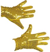 Handschoenen pailletten goud