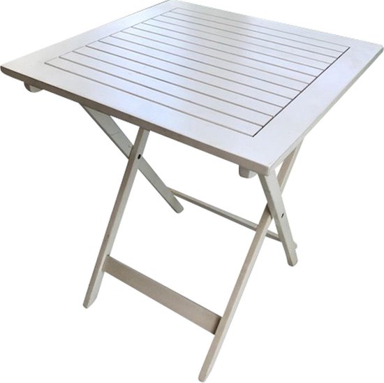 Bistro-tafel Acacia hout- 60x60 cm opklapbaar- bijzettafel | bol.com