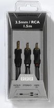 Vivanco SI 3R 15 1.5m 2 x RCA 3.5mm Zwart audio kabel