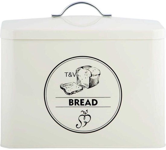 Esschert Design Voorraadblik Bread 34,5 X 19 Cm Staal Crème | bol.com