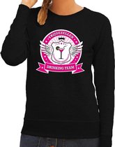 Zwart Vrijgezellen drinking team sweater / sweater zwart dames - vrijgezellenfeest kleding XL