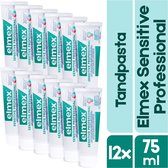Elmex Sensitive Professional Tandpasta | 12 x tube 75ml | Tandpasta voor gevoelige tanden aanbieding