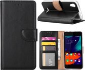 Wiko Lenny 3 cover Portemonnee hoesje / book case Zwart