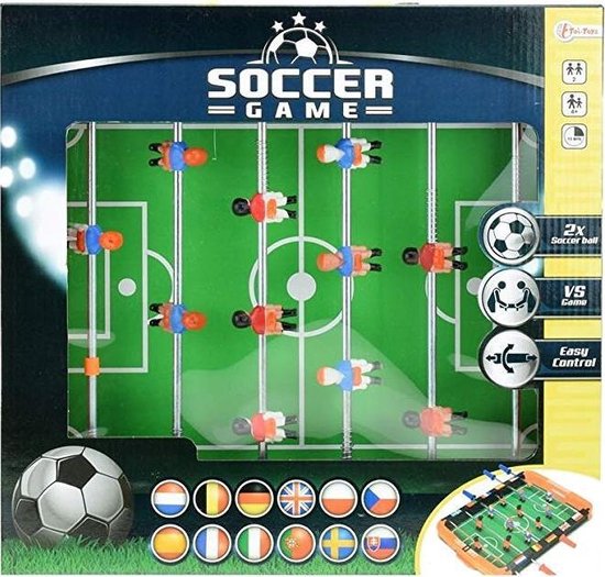 Thumbnail van een extra afbeelding van het spel Toi-toys Tafelvoetbalspel 35,5 X 35 Cm