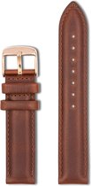 Daniel Wellington Strap St Mawes 0707DW - Horlogeband - Leer - Bruin - 18mm