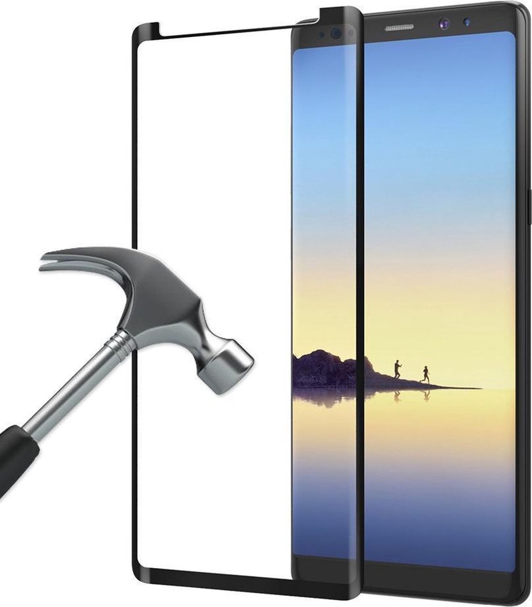 Samsung Galaxy Note 8 full cover Glazen Screenprotector zwart