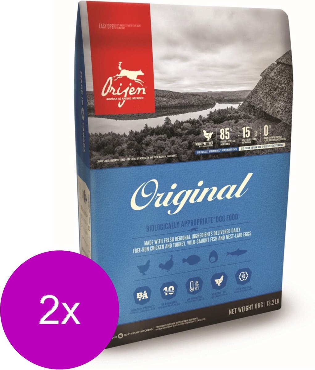 Orijen Orijen Adult Dog - Hondenvoer - 2 x 11.4 kg