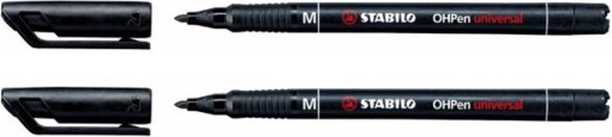 Viltstift STABILO OHpen permanent 843/46 rond 1mm zwart | 10 stuks