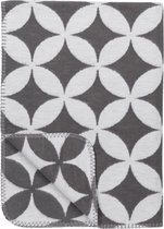 Meyco Biologische Flower wiegdeken - 75x100 cm - Grijs