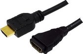 HDMI-Kabel LogiLink Ethernet A - A St/Bu 1.00m zw Verl.