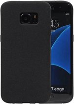 Sand Look TPU Backcover Case Hoesje voor Galaxy S7 Edge G935F Zwart