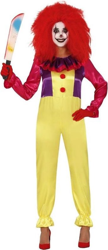 Halloween - Horror clown Freak verkleed kostuum voor dames - Halloween verkleedkleding - Horrorclowns XL/XXL