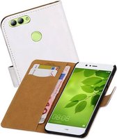 Bookstyle Wallet Case Hoesjes voor Huawei Nova 2 Wit