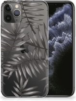 Geschikt voor iPhone 11 Pro TPU Siliconen Hoesje Leaves Grey