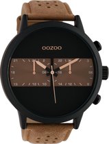 OOZOO Timepieces Bruin/Zwart horloge  (50 mm) - Bruin