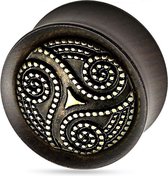 Dotted Triskel Ebony Plug - 16 mm ©LMPiercings