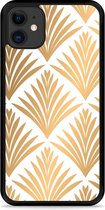 iPhone 11 Hardcase hoesje Art Deco Gold - Designed by Cazy