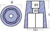 Schroefas anode, zink, 45mm (TEN00404E)