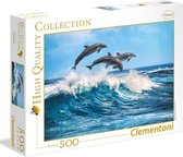 Clementoni Puzzel - Puzzel 500 Stukjes - Puzzel voor Volwassenen - Legpuzzel Dolfijnen