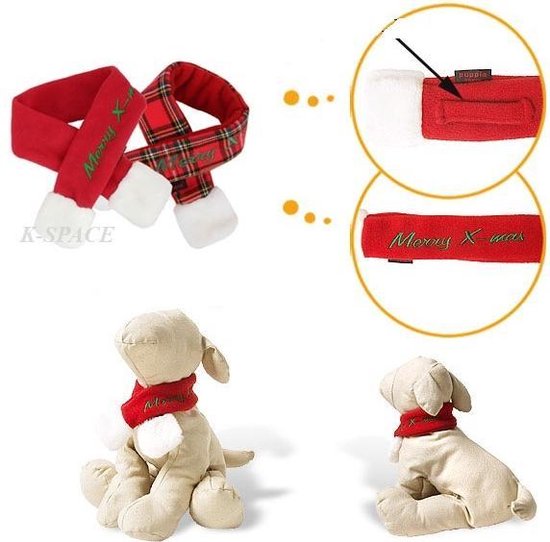 Puppia kerst sjaal rood/geruit maat S | bol