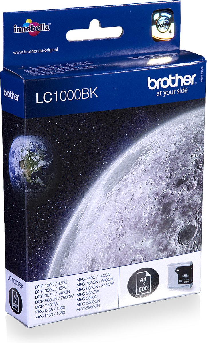 Brother LC-1000BK Inktcartridge - Zwart