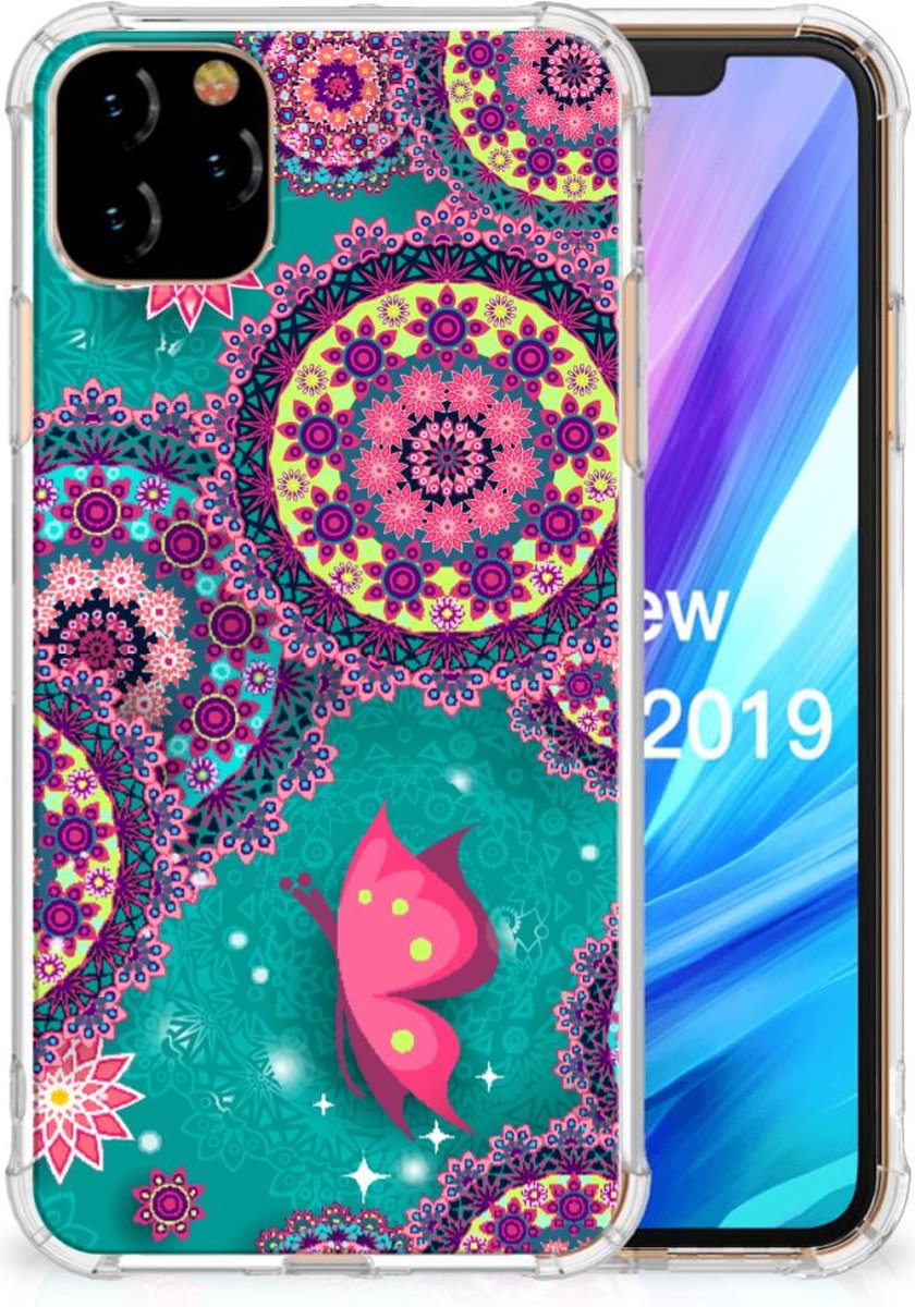 Apple iPhone 11 Pro Max Back Cover Cirkels en Vlinders