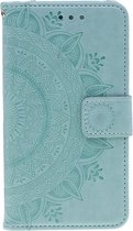 Shop4 - iPhone 11 Pro Max Hoesje - Wallet Case Mandala Patroon Mint Groen