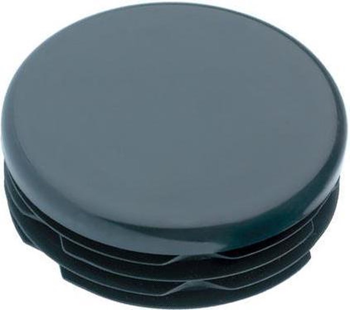 FLE - Inslagdop/meubeldop zwart rond Ø 5 cm en hoogte 0,4 cm van kunststof - 4 stuks